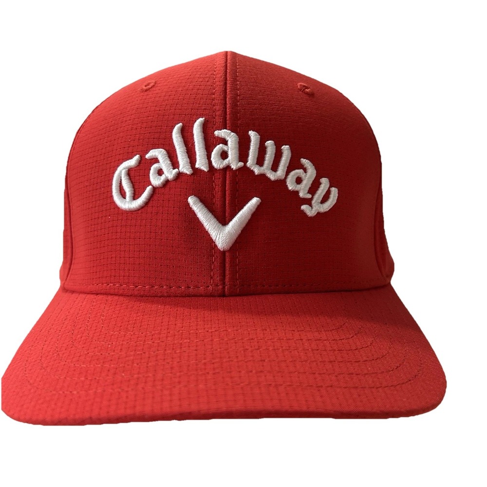 Callaway Odyssey Adjustable Red/White Performance Pro Ball Cap Hat NEW (Y1)